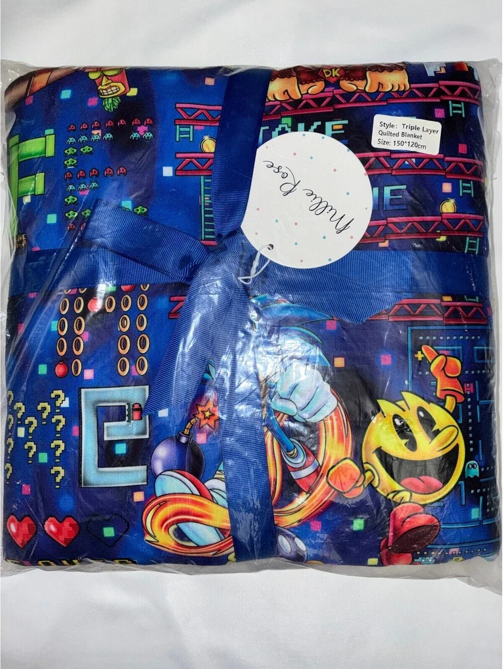 Millie Rose Bamboo Mario Quilted Blanket 50x60 NIB